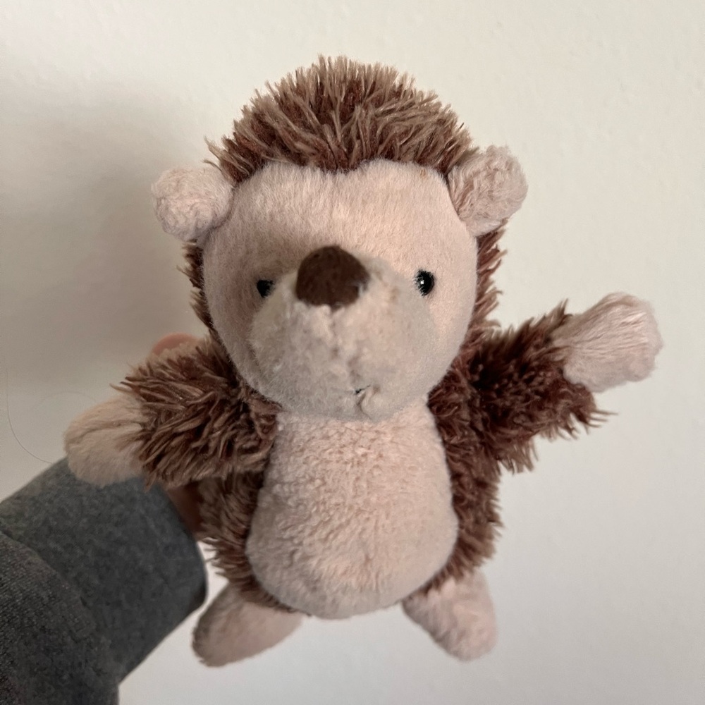 Jelly Cat Plush Hedgehog Toy - Brown and Cream